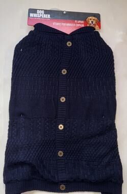 NWT Cesar Millan Dog Whisperer Navy Knit Dog Sweater XXL